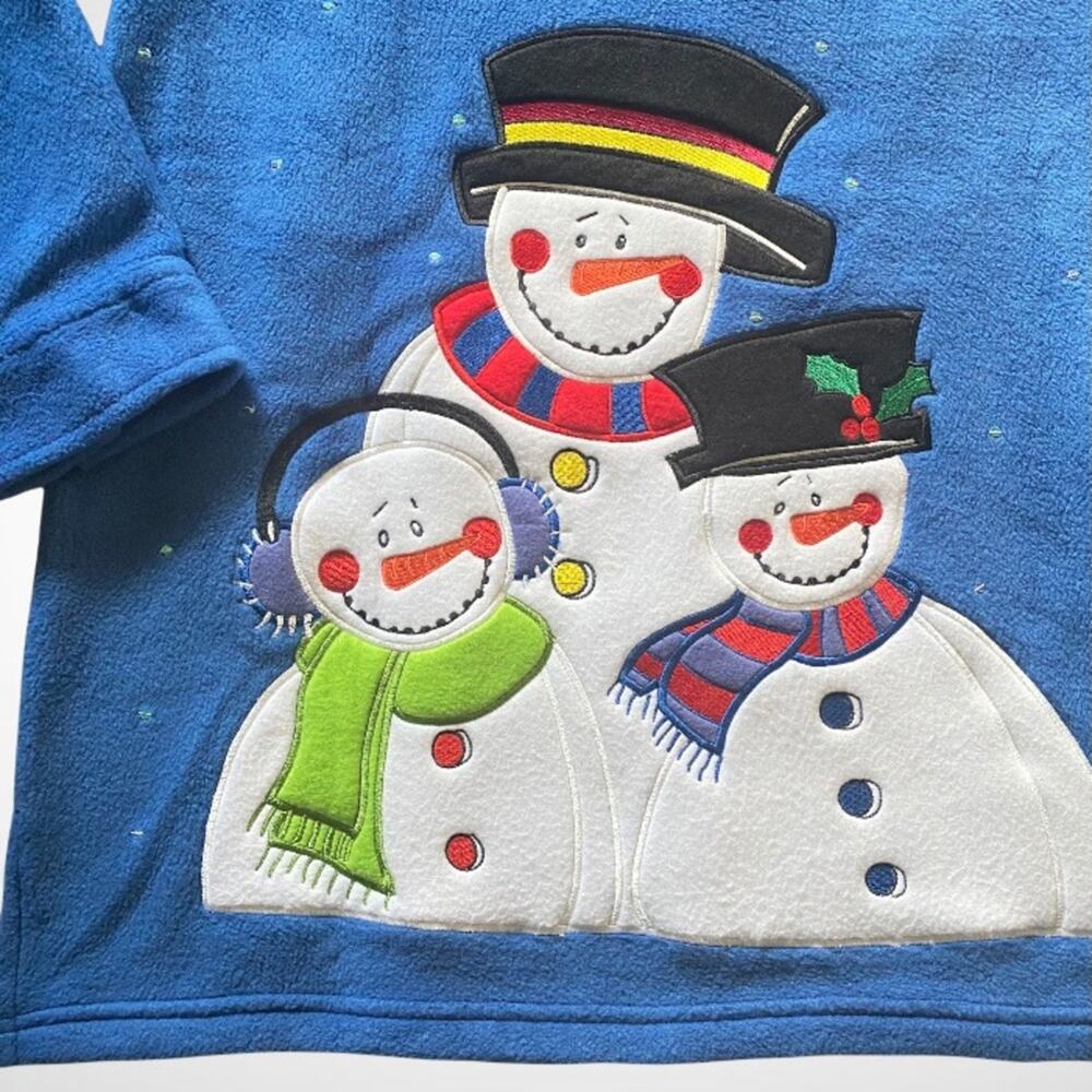 The Quacker Factory 2-Sided Snowman Button-Up Sha… - image 6